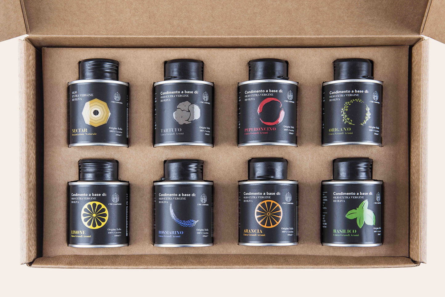 Box Regalo Oli Aromatizzati 100ml x8