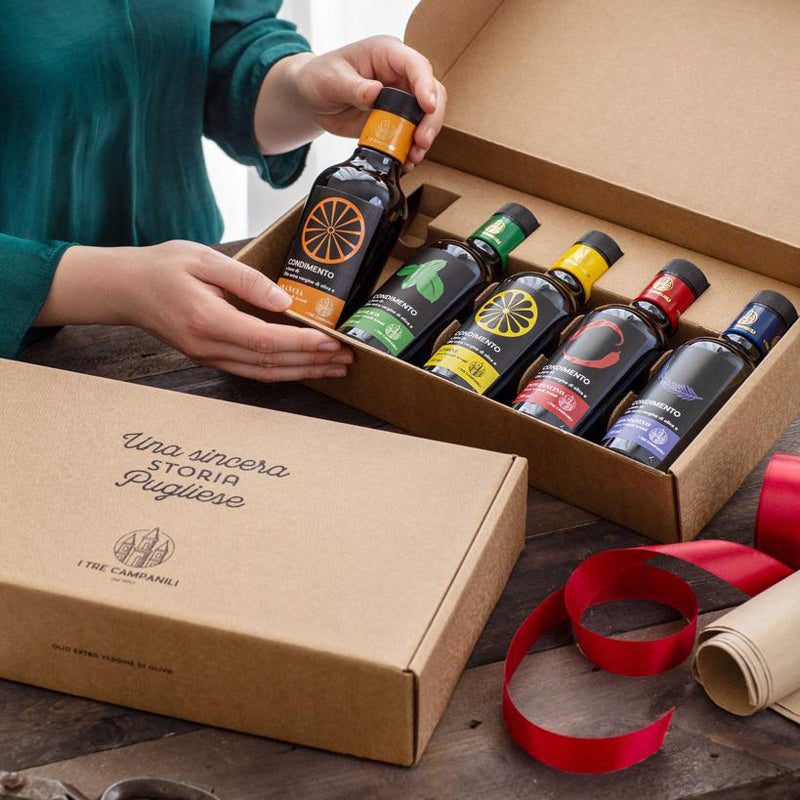 Box Regalo Oli Aromatizzati 250ml x5
